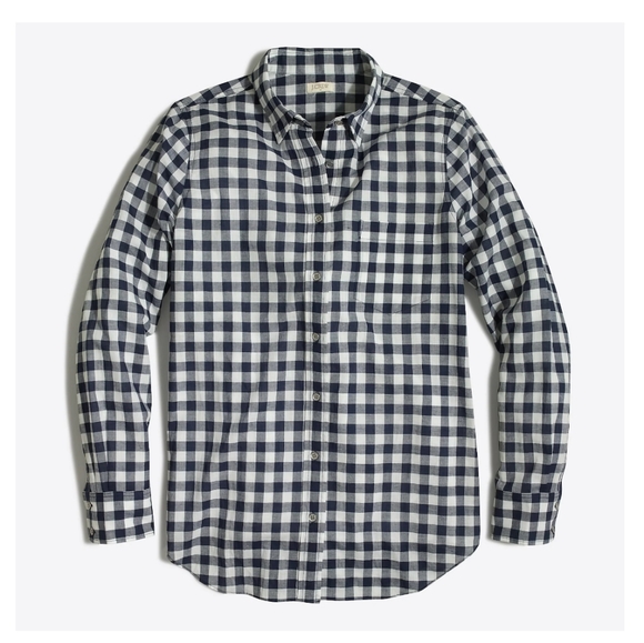 J. Crew Factory Gingham Classic Button-Down Shirt - Picture 1 of 6